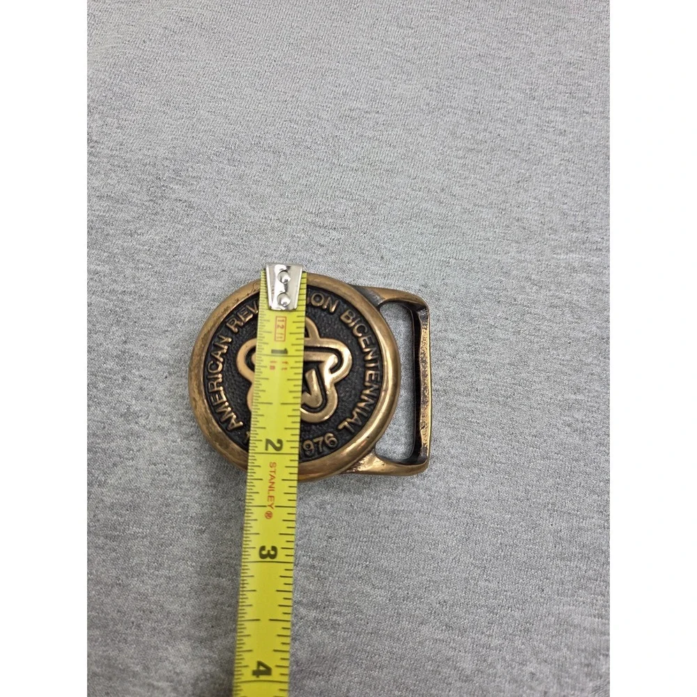 Vintage Solid Brass 1776-1976 Bicentennial Belt Buckle USA